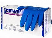 Перчатки Dermagrip High Risk Powder Free сверхпрочные синие размер M, 50 шт, WRP