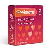 Feelmore (Филлморе) презервативы гладкие классические, 3шт , Тай Ниппон Раббер Индастри Ко